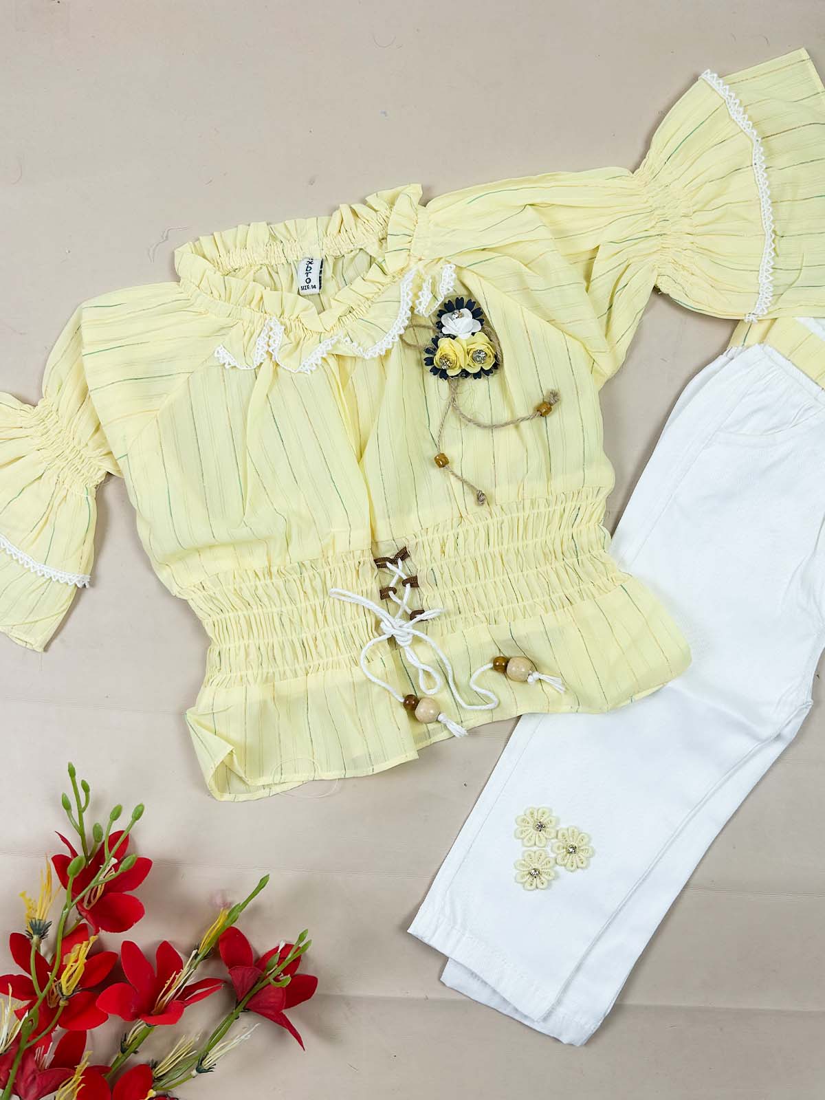 1Yr - 4Yrs Yellow Suit For Girls TG GS456