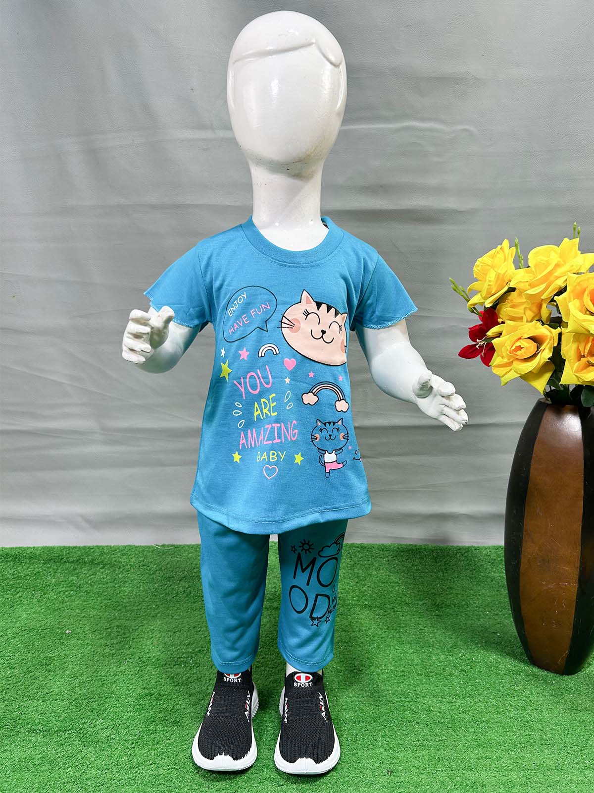 1Yr - 4Yrs Cat Blue Suit For Girls RG GS323
