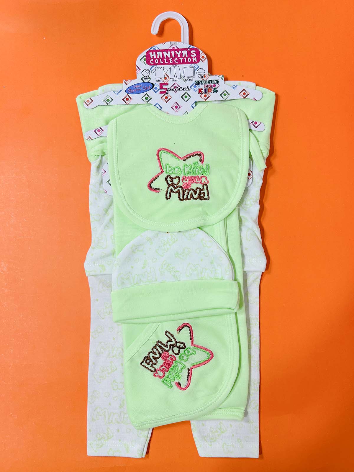 0Mth - 3Mth Green 5Pcs Gift Set For Newborn HG NBGS288