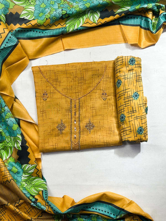 3Pcs Unstitched Digital Lawn Suit For Women WU260