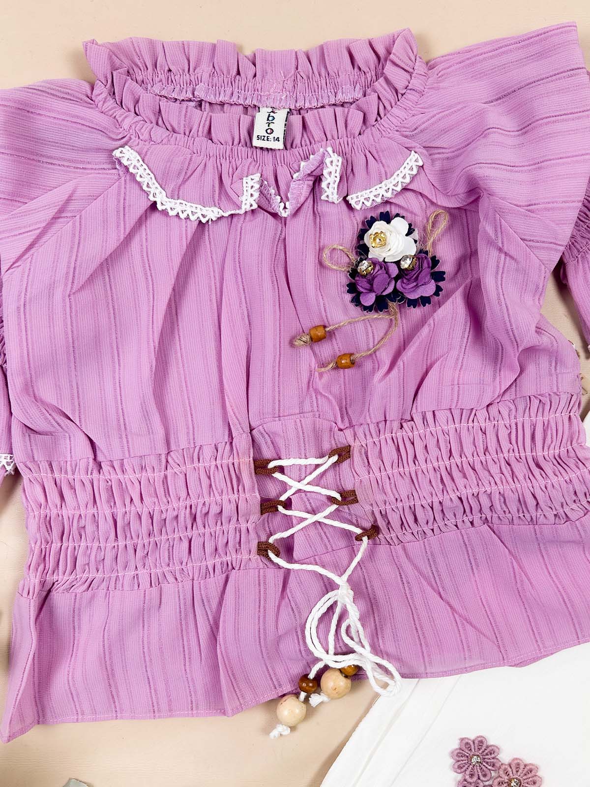 1Yr - 4Yrs Purple Suit For Girls TG GS457