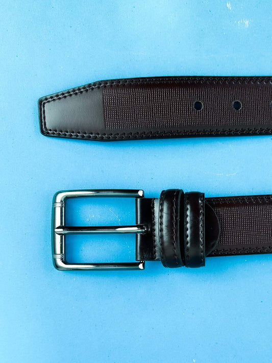 Brown Faux Leather Belt For Men MB81