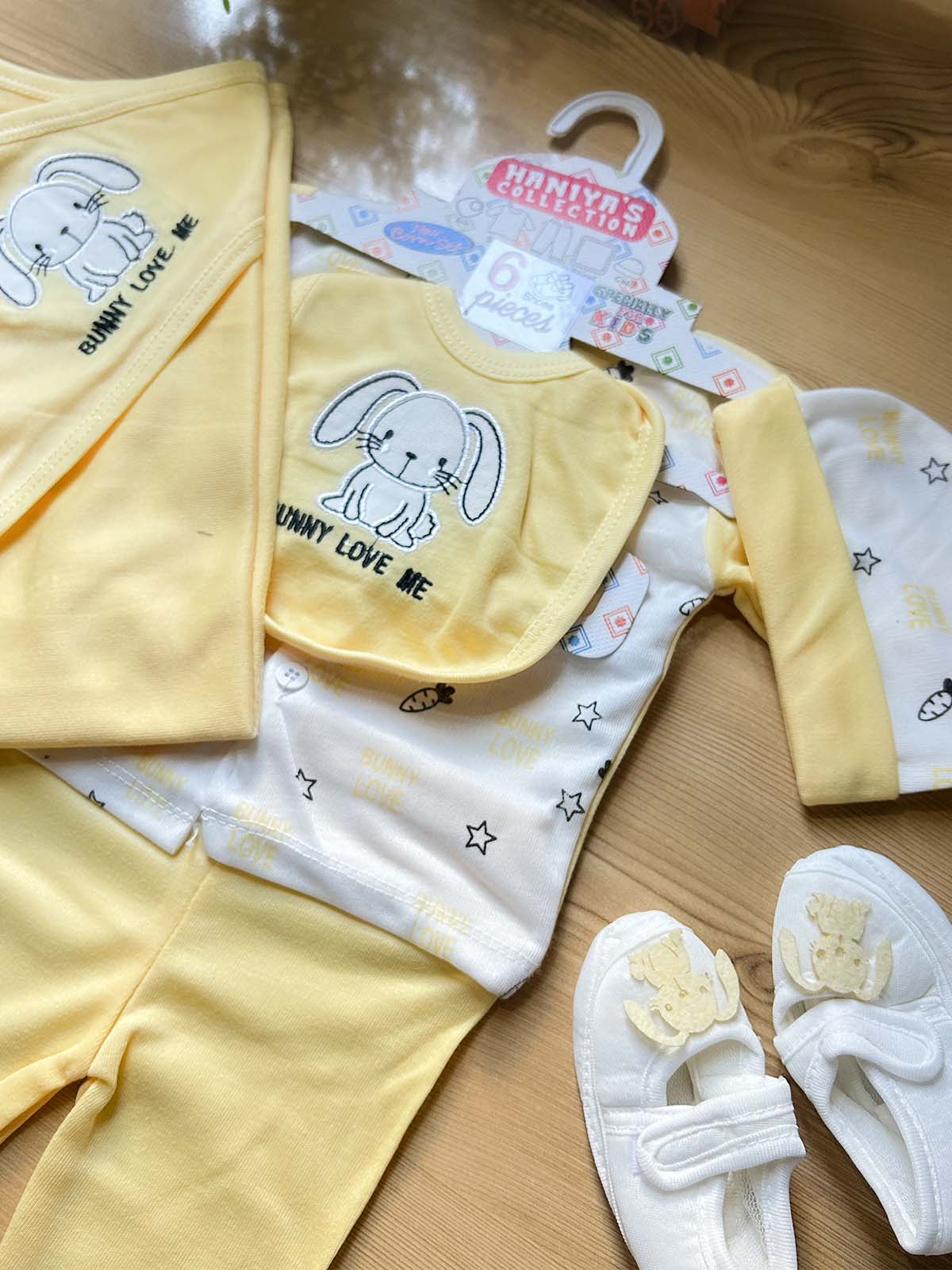 0Mth - 3Mth Yellow 6Pcs Gift Set For Newborn HG NBGS370