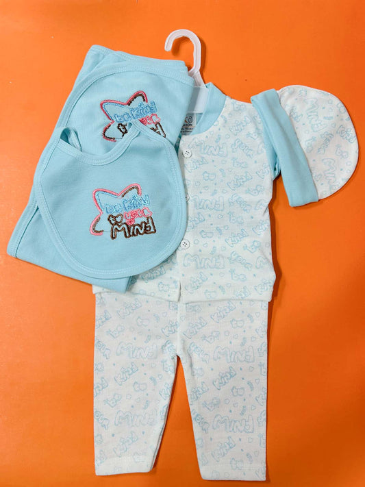 0Mth - 3Mth Blue 5Pcs Gift Set For Newborn HG NBGS289