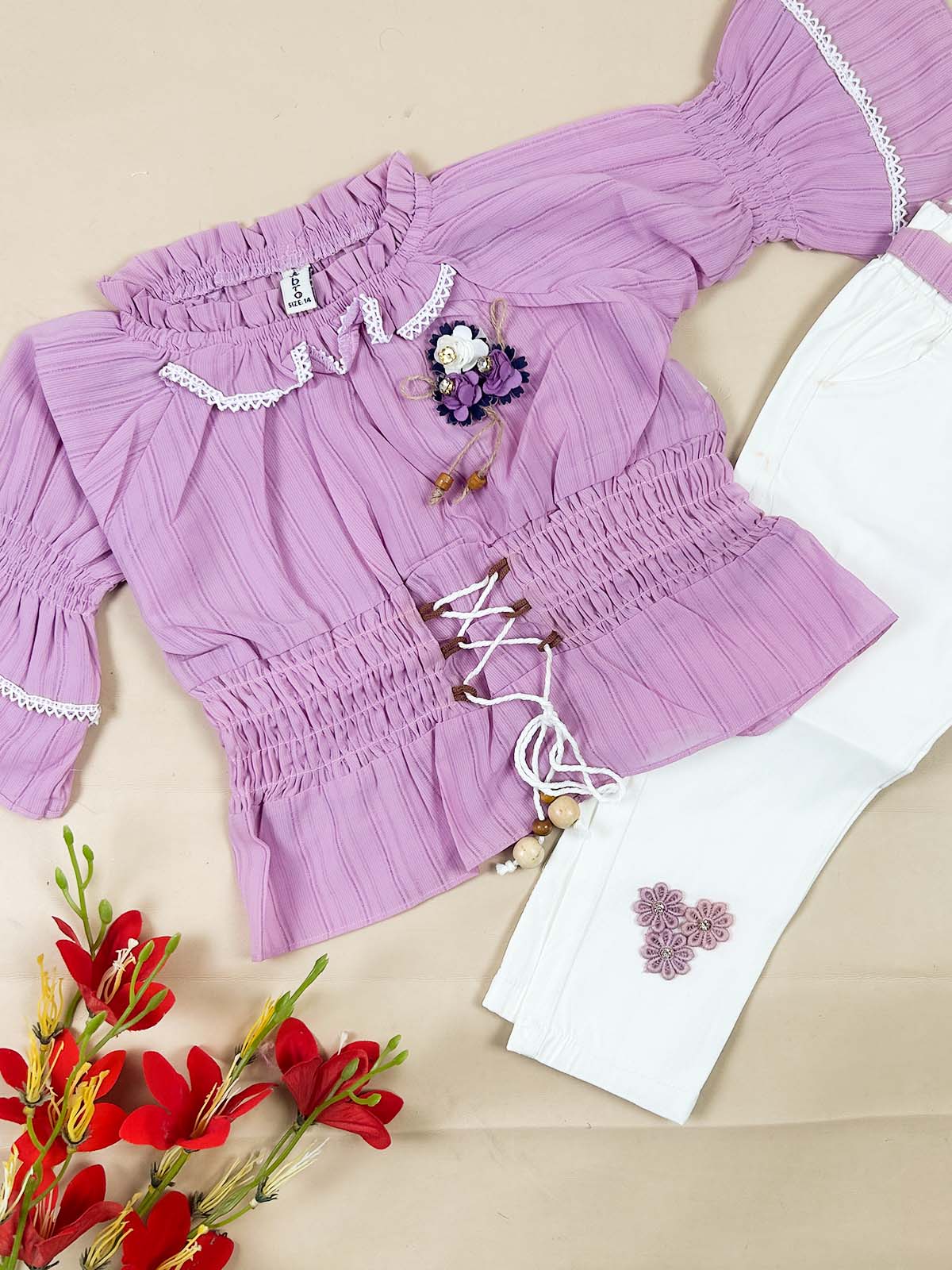 1Yr - 4Yrs Purple Suit For Girls TG GS457