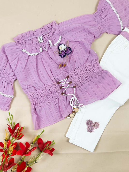 1Yr - 4Yrs Purple Suit For Girls TG GS457