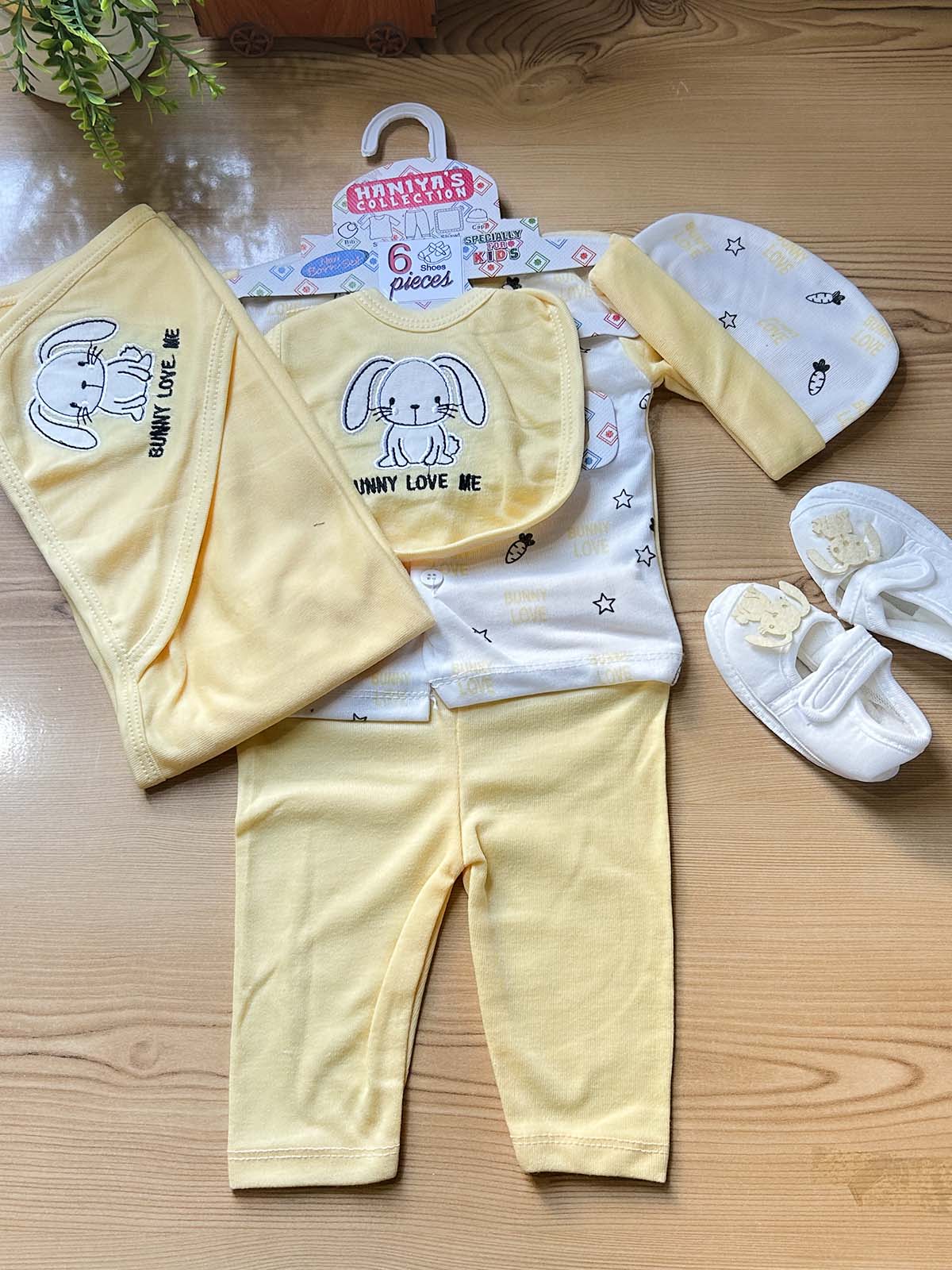 0Mth - 3Mth Yellow 6Pcs Gift Set For Newborn HG NBGS370