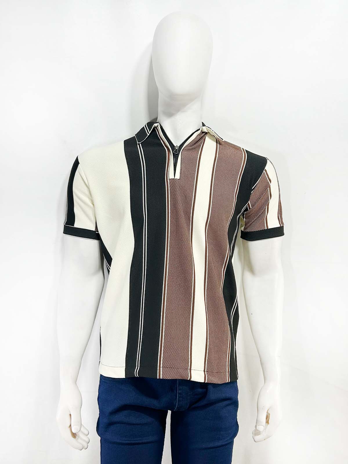 B Brown Old Money Polo T-Shirt For Men MTS486