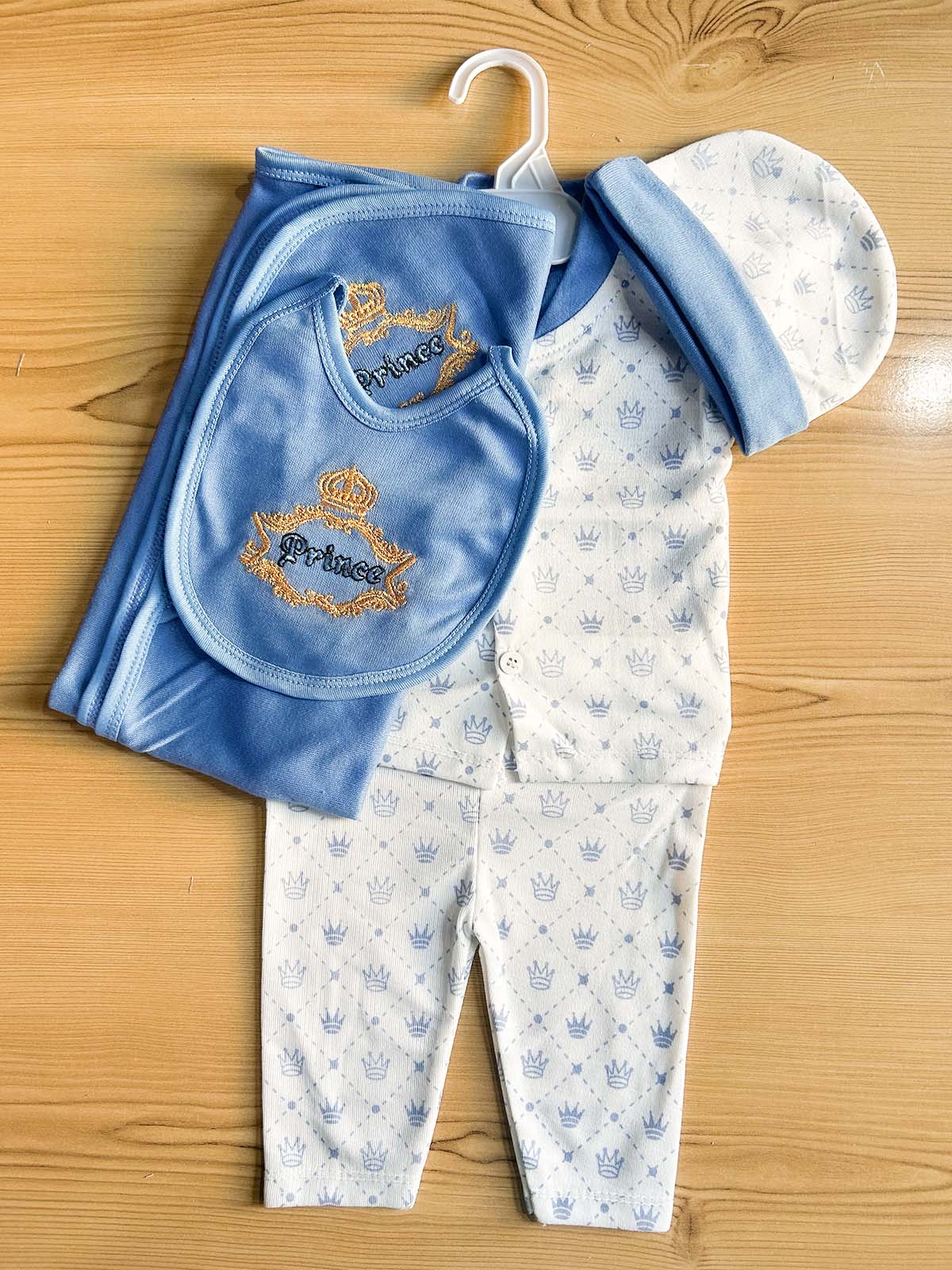 0Mth - 3Mth Blue 5Pcs Gift Set For Newborn HG NBGS320