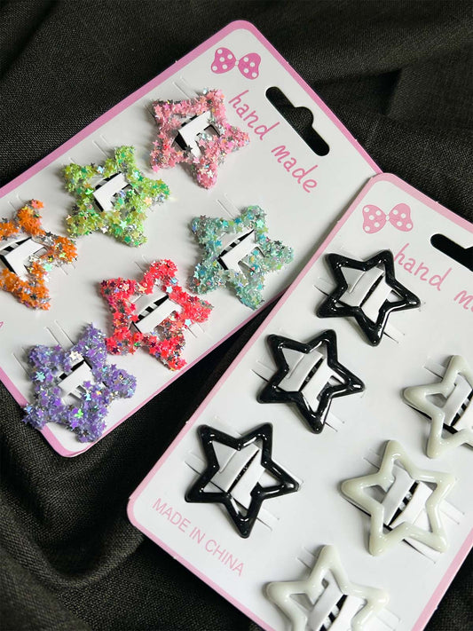 Pack Of 12 Multicolor Hair Clips For Girls GHB44