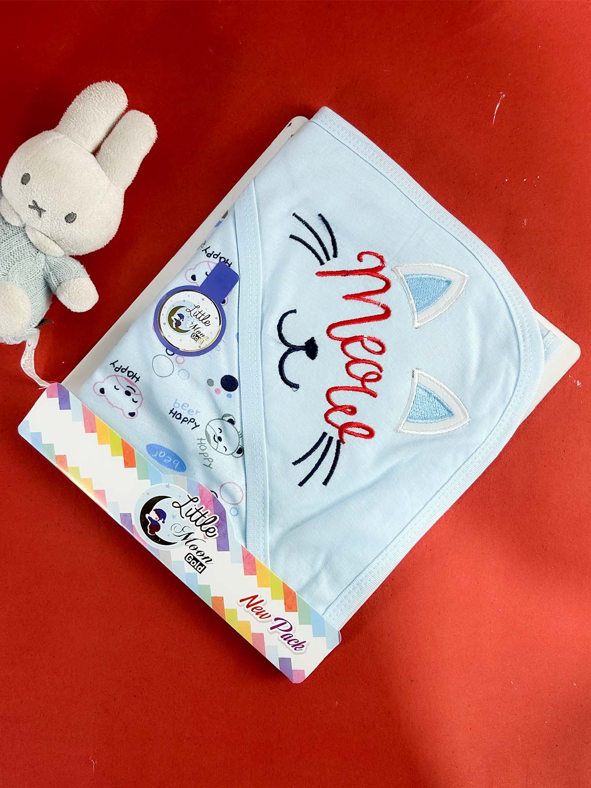 Meow Blue Wrapping Sheet for Newborn NWS69