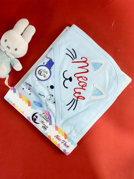 Meow Blue Wrapping Sheet for Newborn NWS69