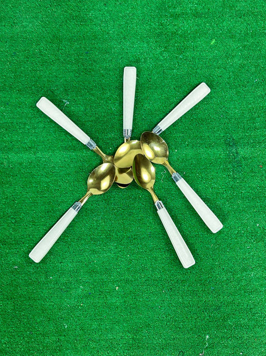 Pack of 6 Golden Table Spoons D84