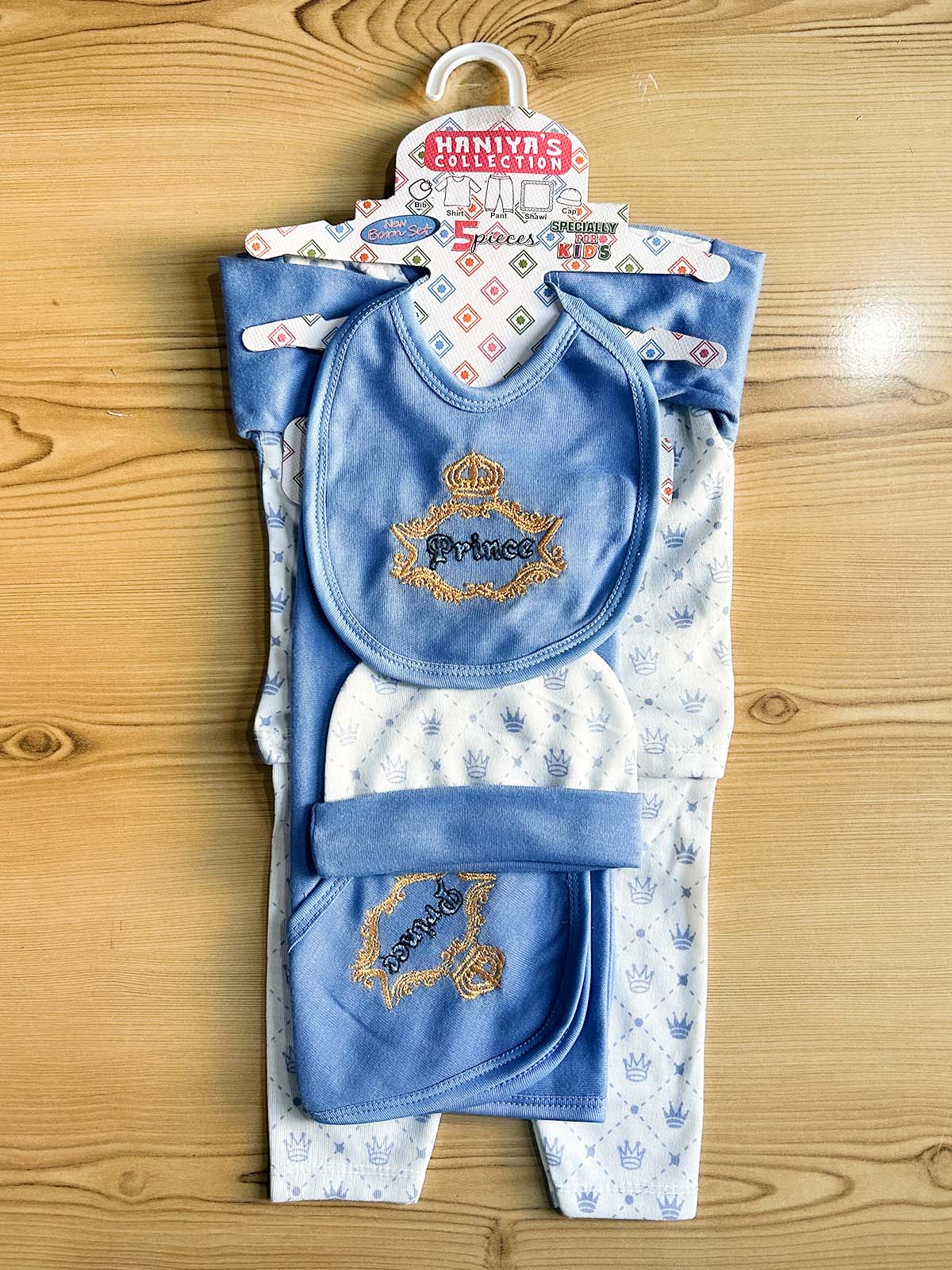 0Mth - 3Mth Blue 5Pcs Gift Set For Newborn HG NBGS320