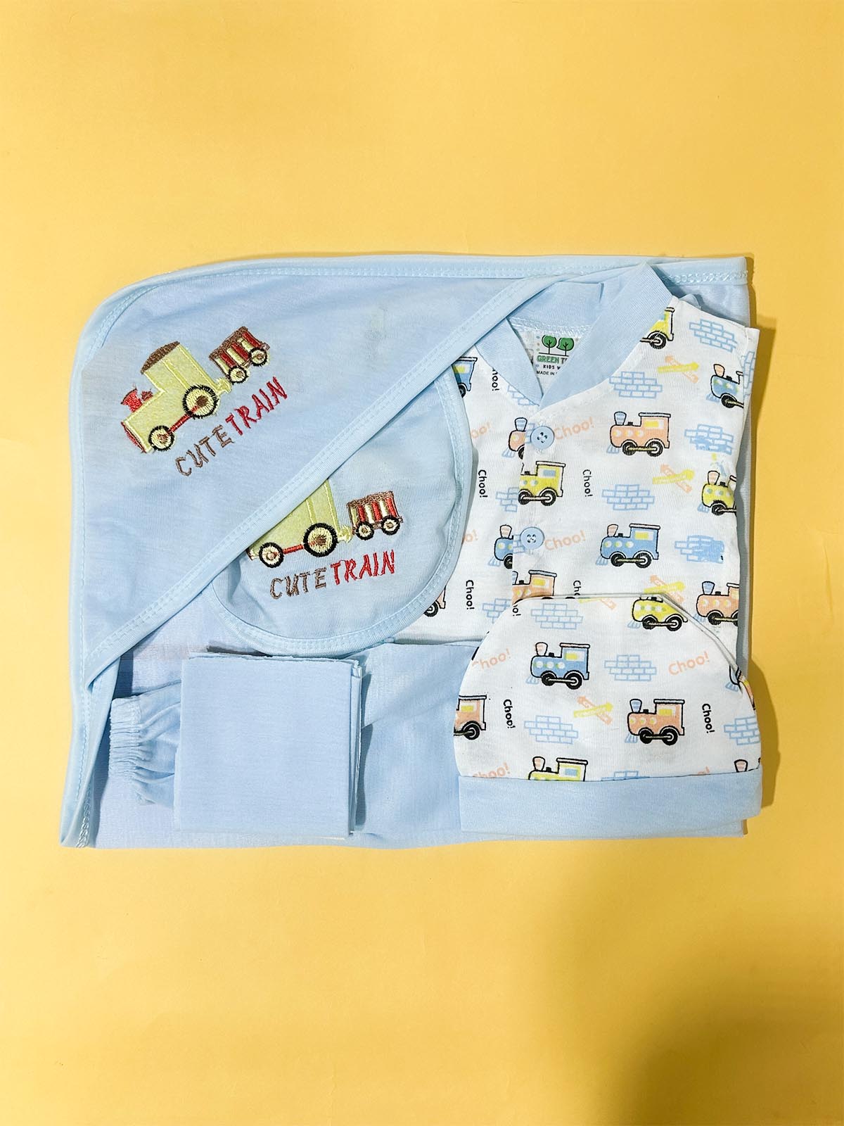 0Mth - 3Mth Blue 5Pcs Gift Set For Newborn HG NBGS341