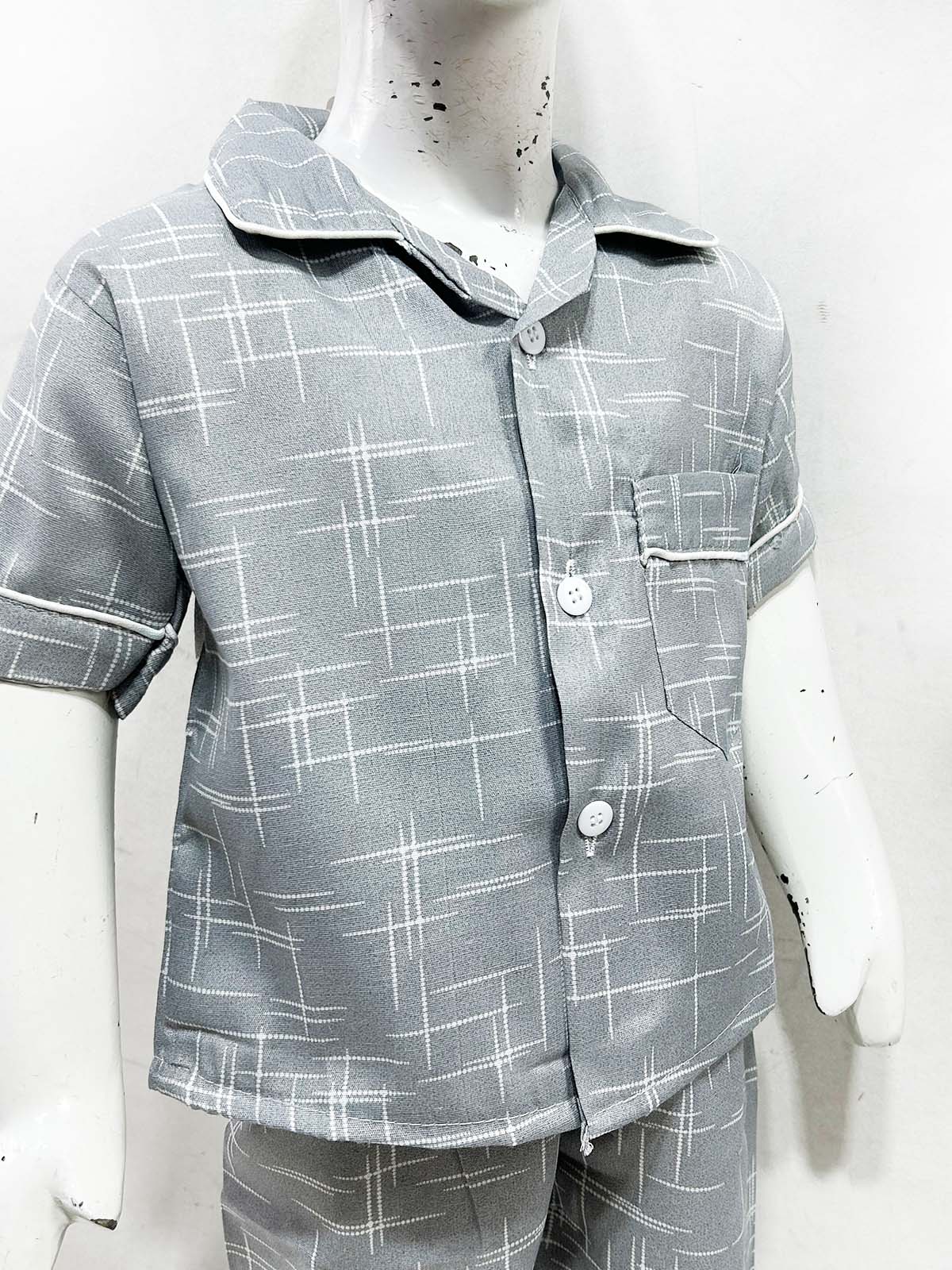 1Yrs - 5Yrs Grey Cotton Night Suit For Kids NG BNS34