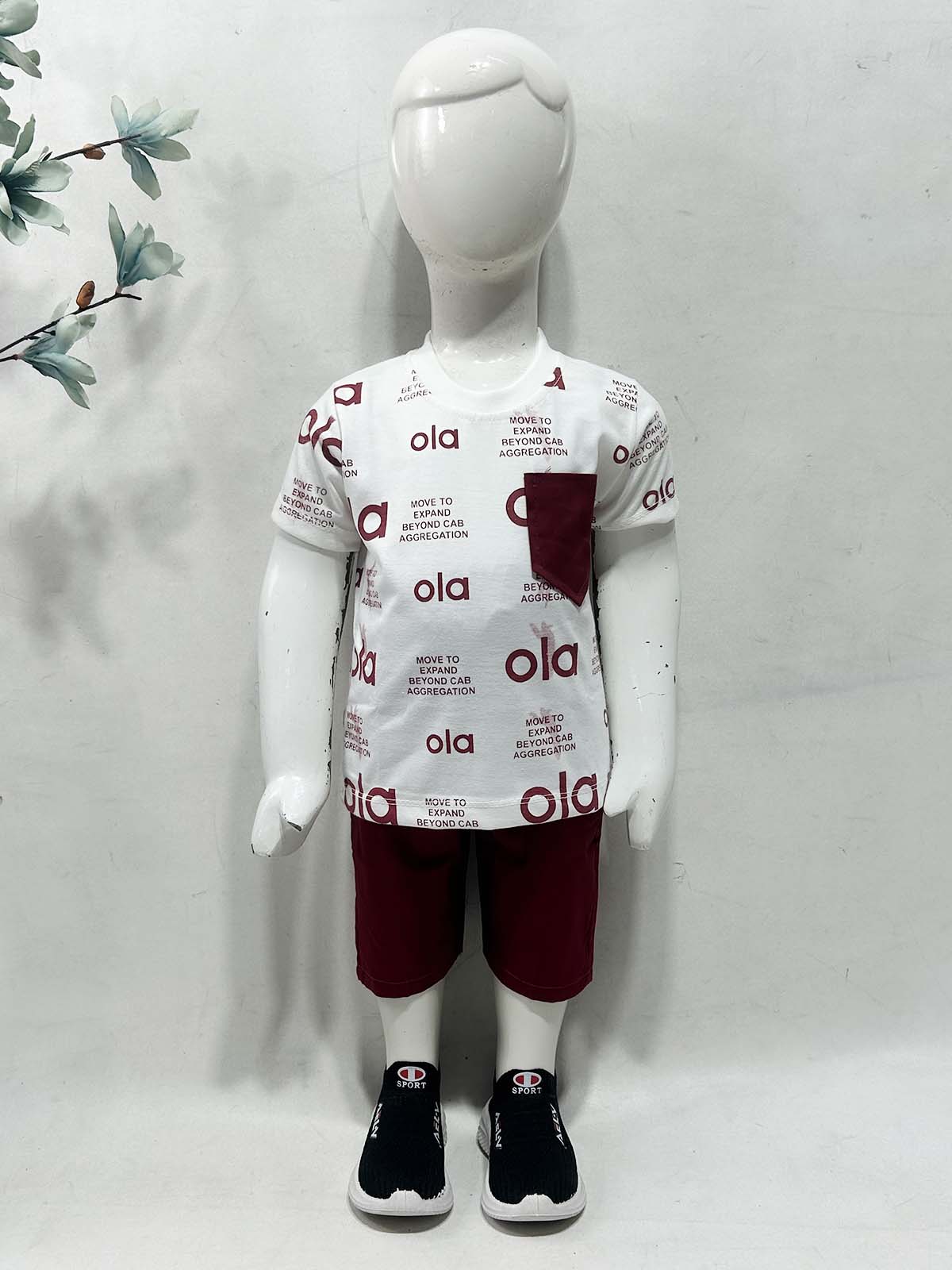 1Yr - 4Yrs Ola Maroon Suit For Kids RZ BS724