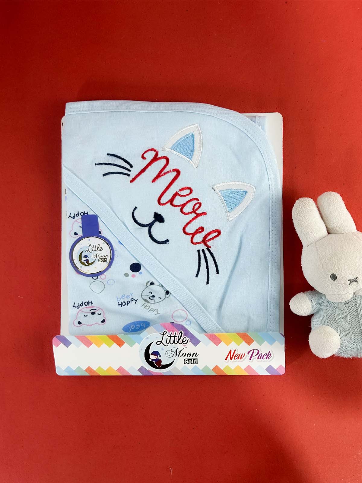 Meow Blue Wrapping Sheet for Newborn NWS69