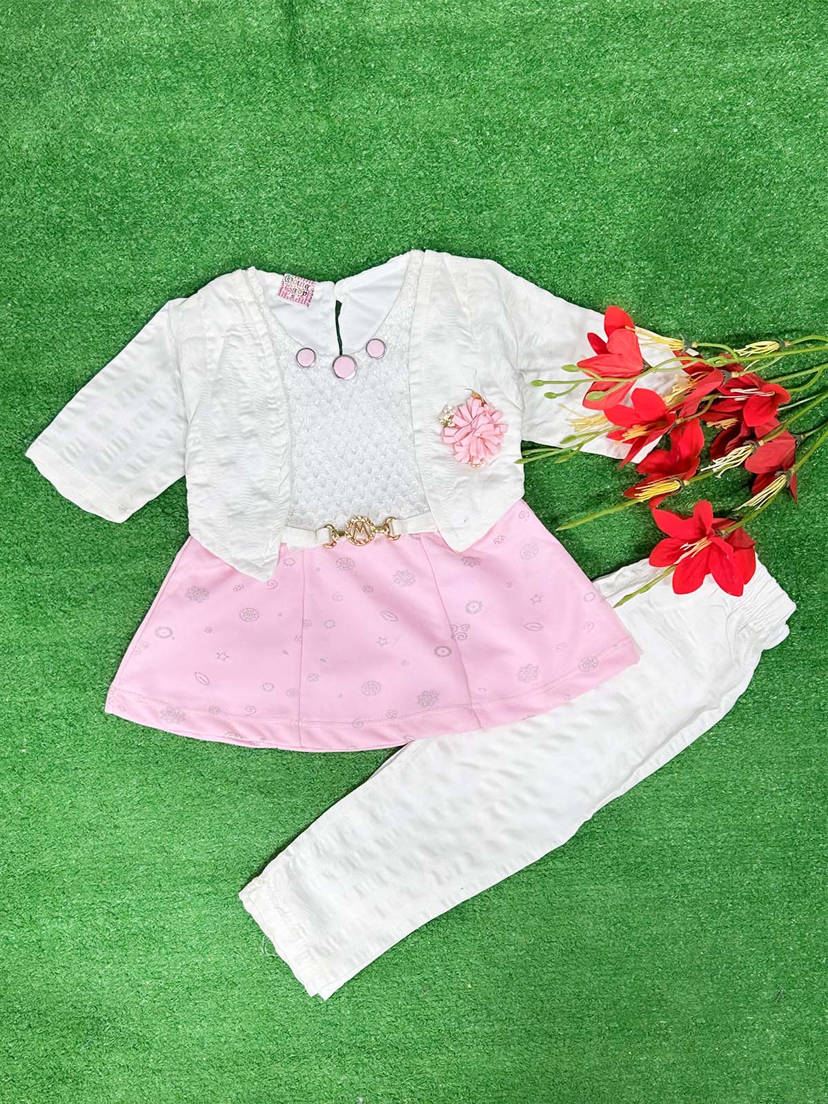 0Mth - 4Yrs Pink Suit For Girls WG GS380