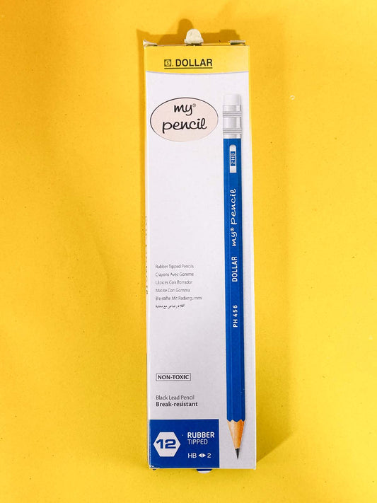 Dollar My Pencil PH 456, 2HB Rubber Tipped, 12pcs PB213