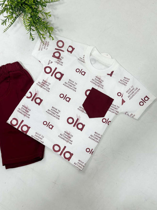 1Yr - 4Yrs Ola Maroon Suit For Kids RZ BS724