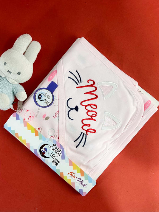 Meow Pink Wrapping Sheet for Newborn NWS70
