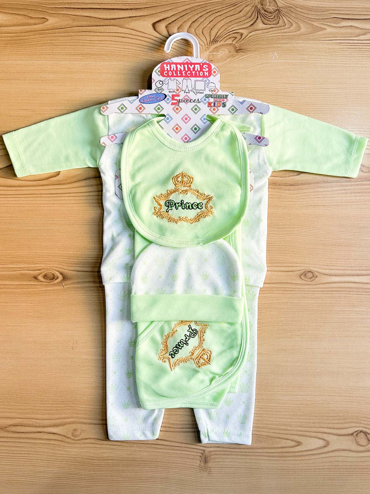 0Mth - 3Mth Green 5Pcs Gift Set For Newborn HG NBGS321