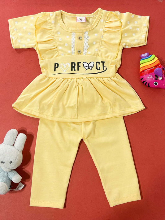 3Mth - 9Mth Yellow Baby Suit For Newborn NBS712