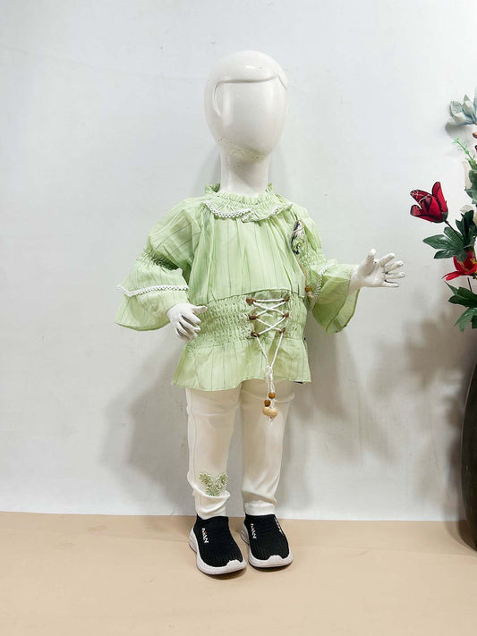 1Yr - 4Yrs Green Suit For Girls TG GS458