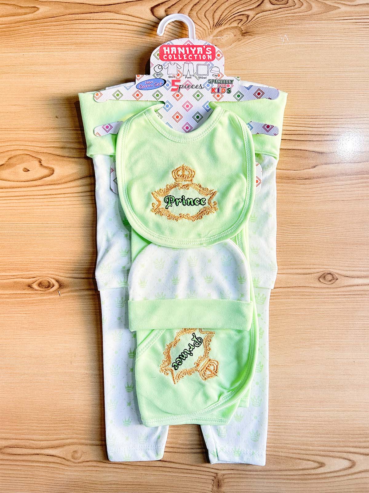 0Mth - 3Mth Green 5Pcs Gift Set For Newborn HG NBGS321