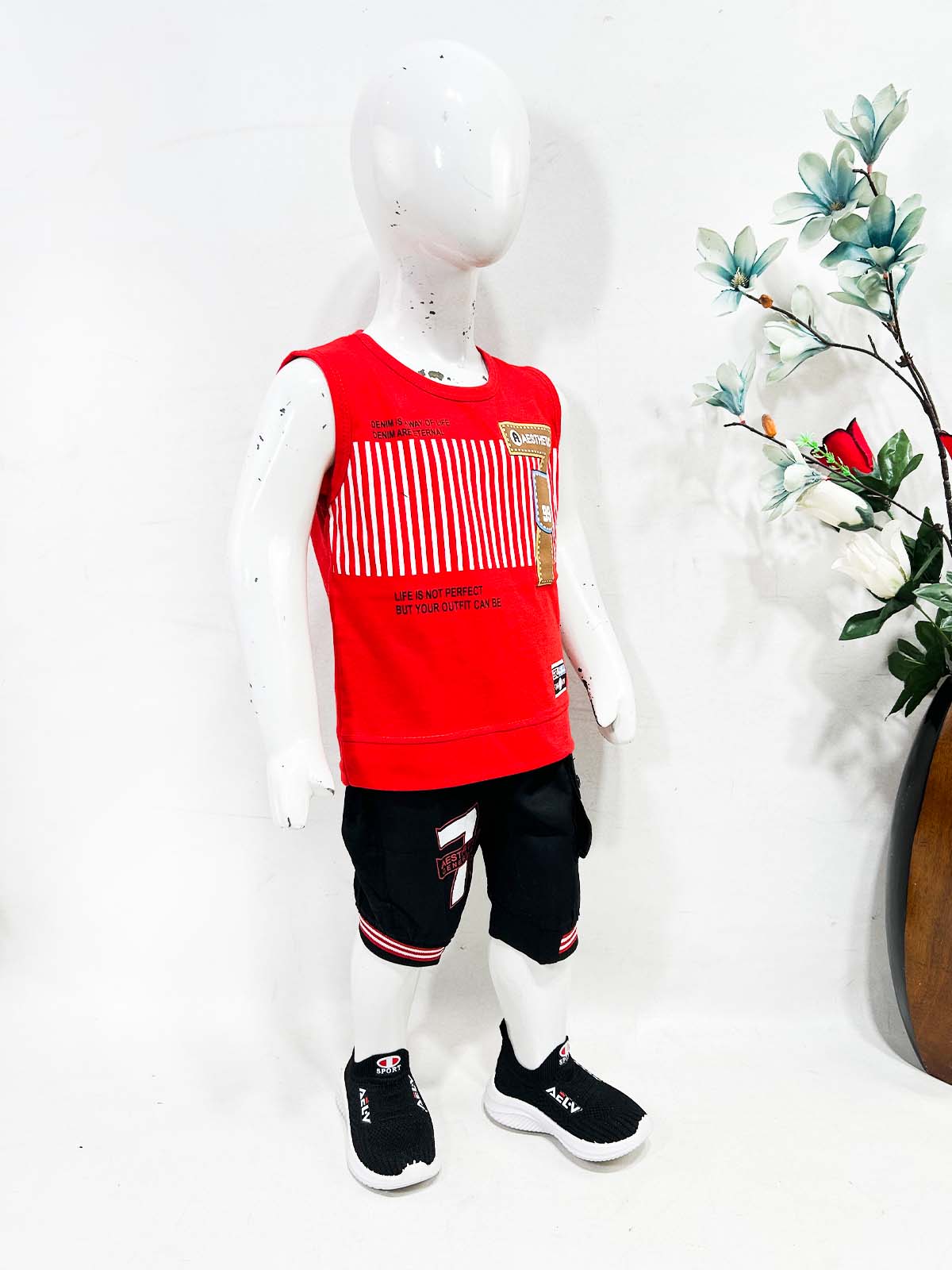 1Yr - 4Yrs Stay Red Sandow Suit For Kids OP BS698