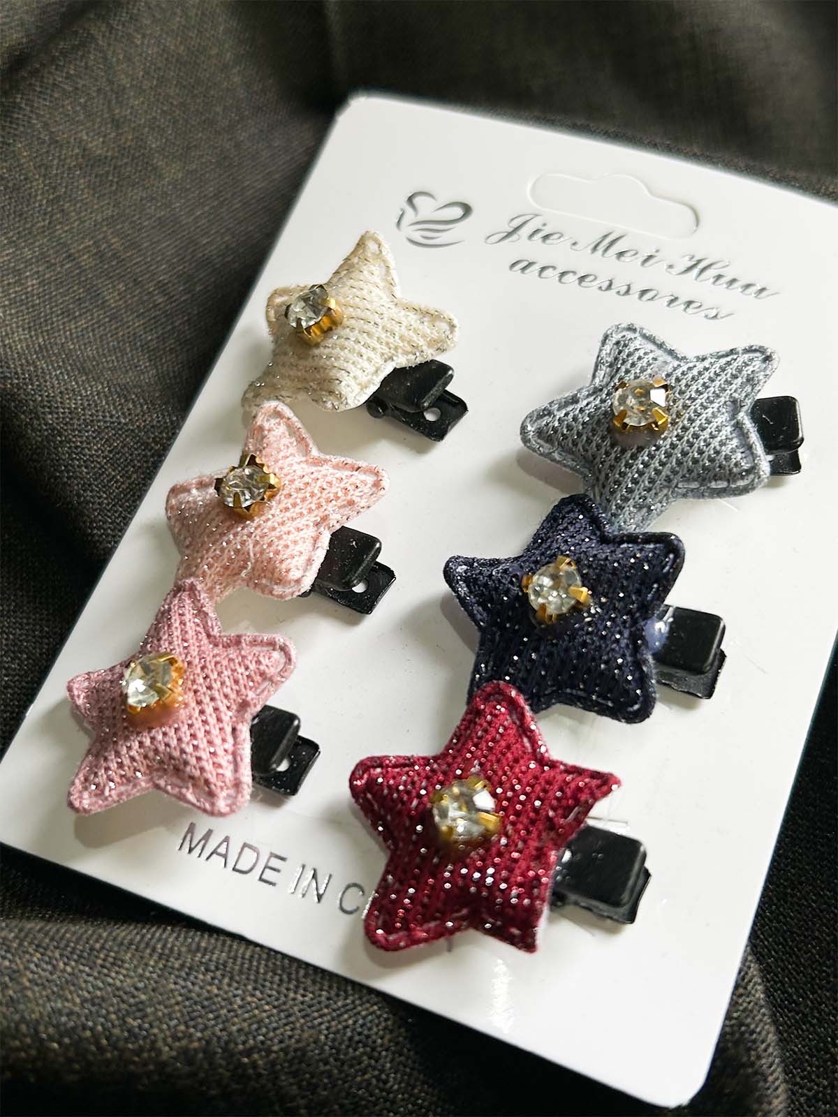 Pack Of 6 Multicolor Hair Clips For Girls GHB46