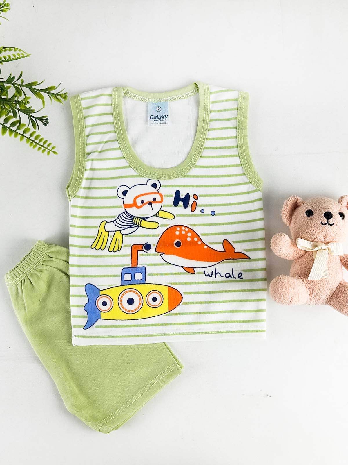 3Mth - 9Mth Green Baba Suit For Newborn HG NBS765
