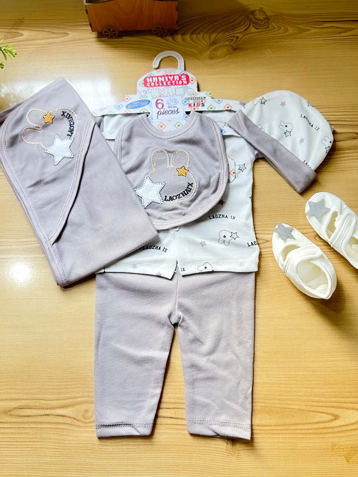 0Mth - 3Mth Purple 6Pcs Gift Set For Newborn HG NBGS373