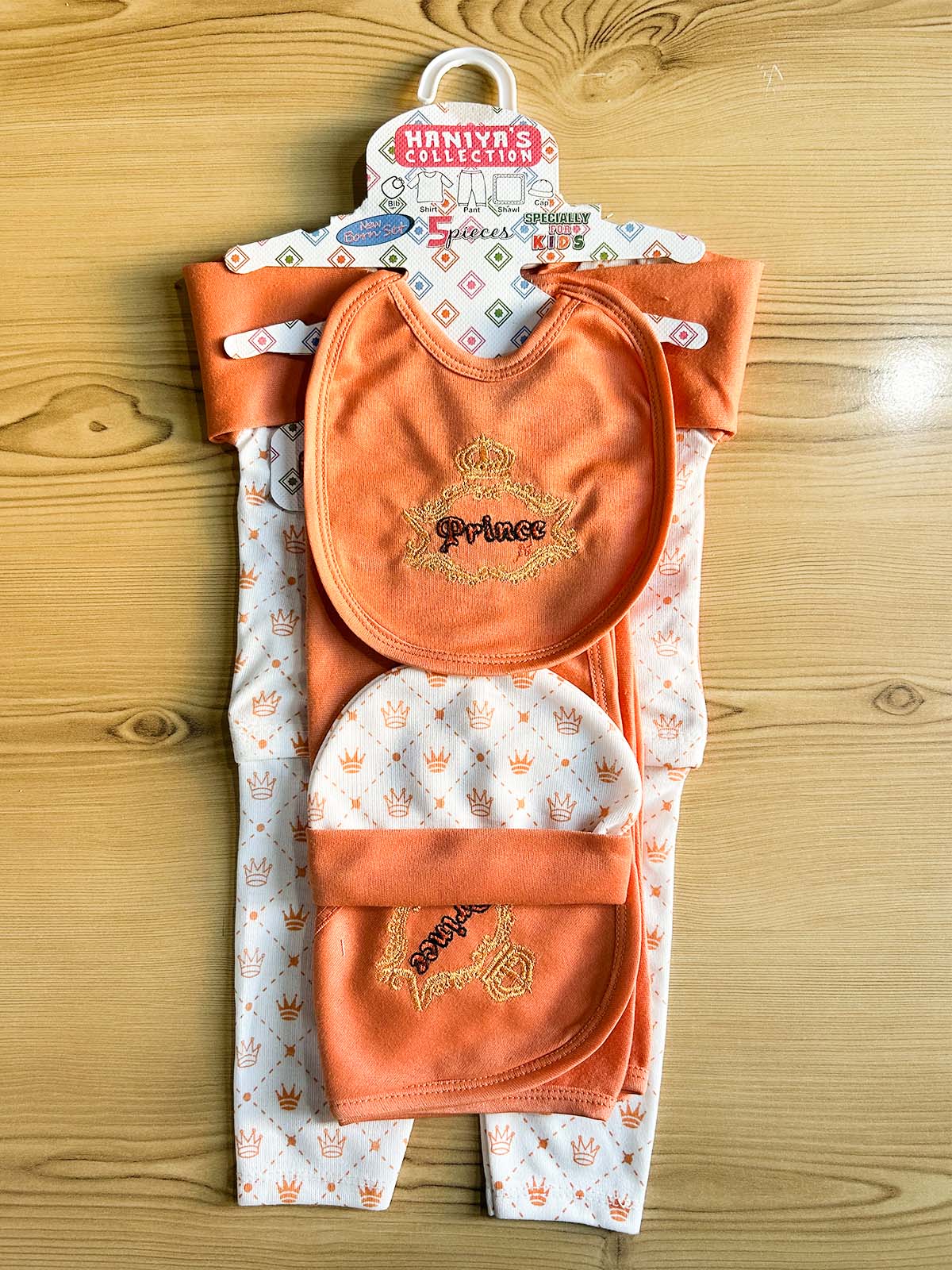 0Mth - 3Mth Orange 5Pcs Gift Set For Newborn HG NBGS322