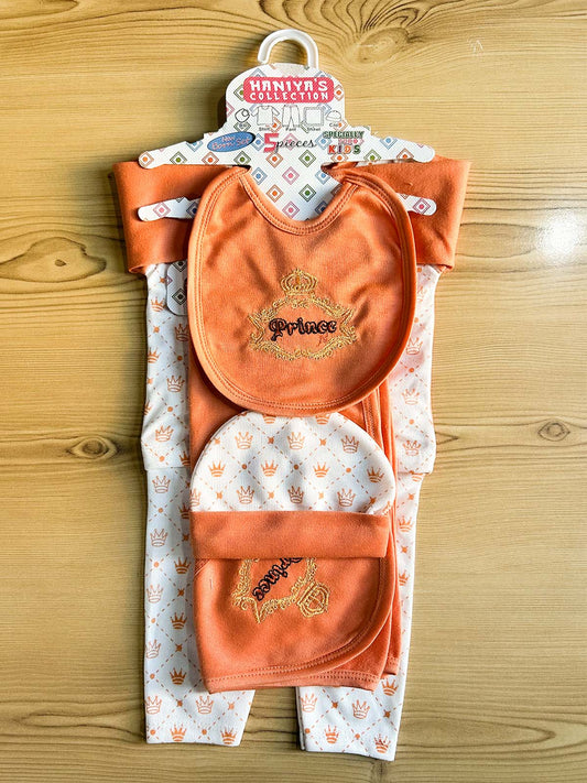 0Mth - 3Mth Orange 5Pcs Gift Set For Newborn HG NBGS322