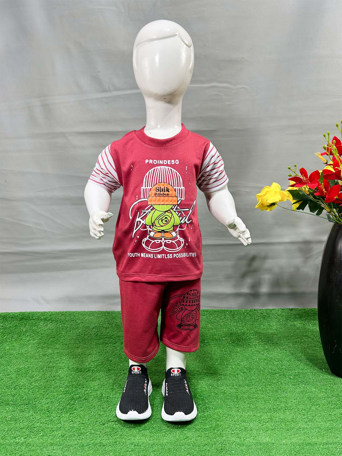1Yr - 4Yrs Shik Maroon Suit For Kids RG BS586