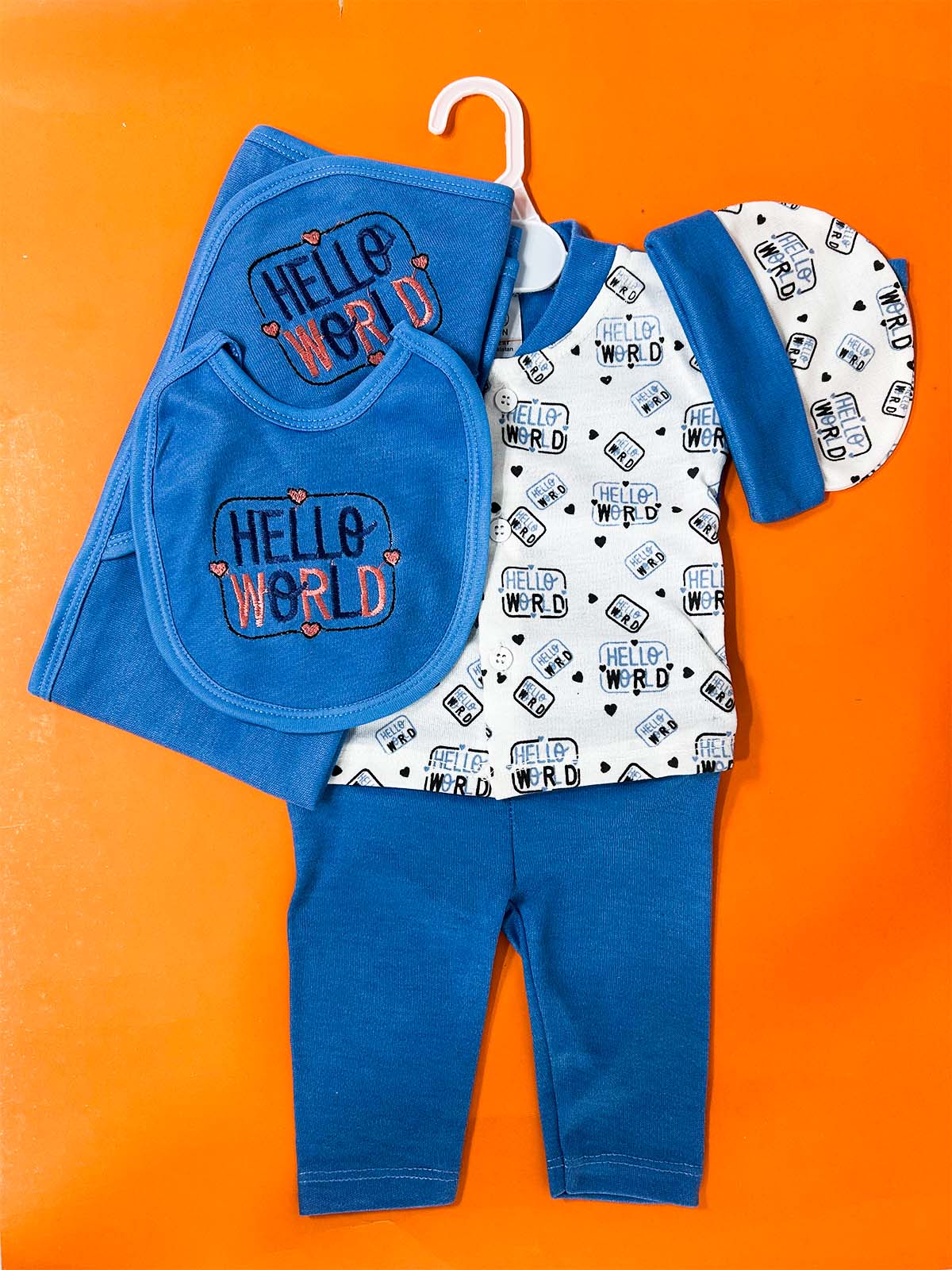 0Mth - 3Mth Blue 5Pcs Gift Set For Newborn HG NBGS293