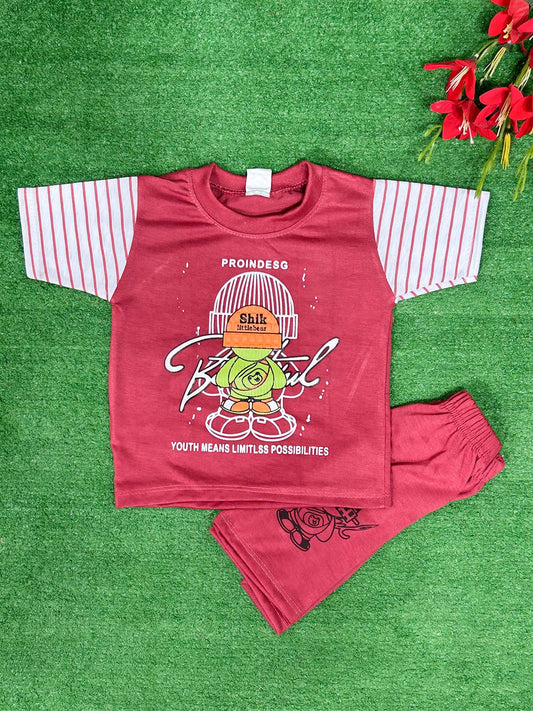 1Yr - 4Yrs Shik Maroon Suit For Kids RG BS586