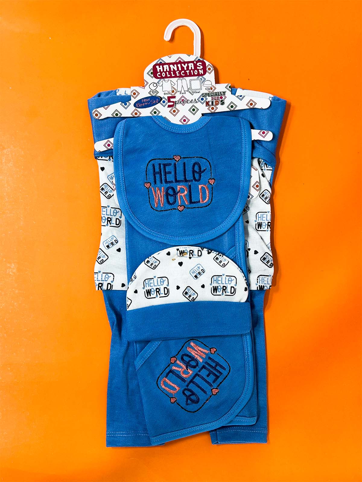 0Mth - 3Mth Blue 5Pcs Gift Set For Newborn HG NBGS293