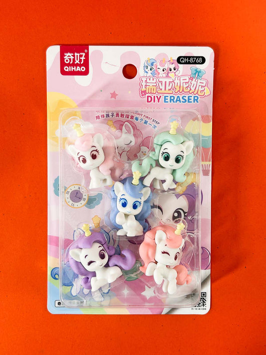 Pack Of 5 Unicorn DIY Eraser PB223