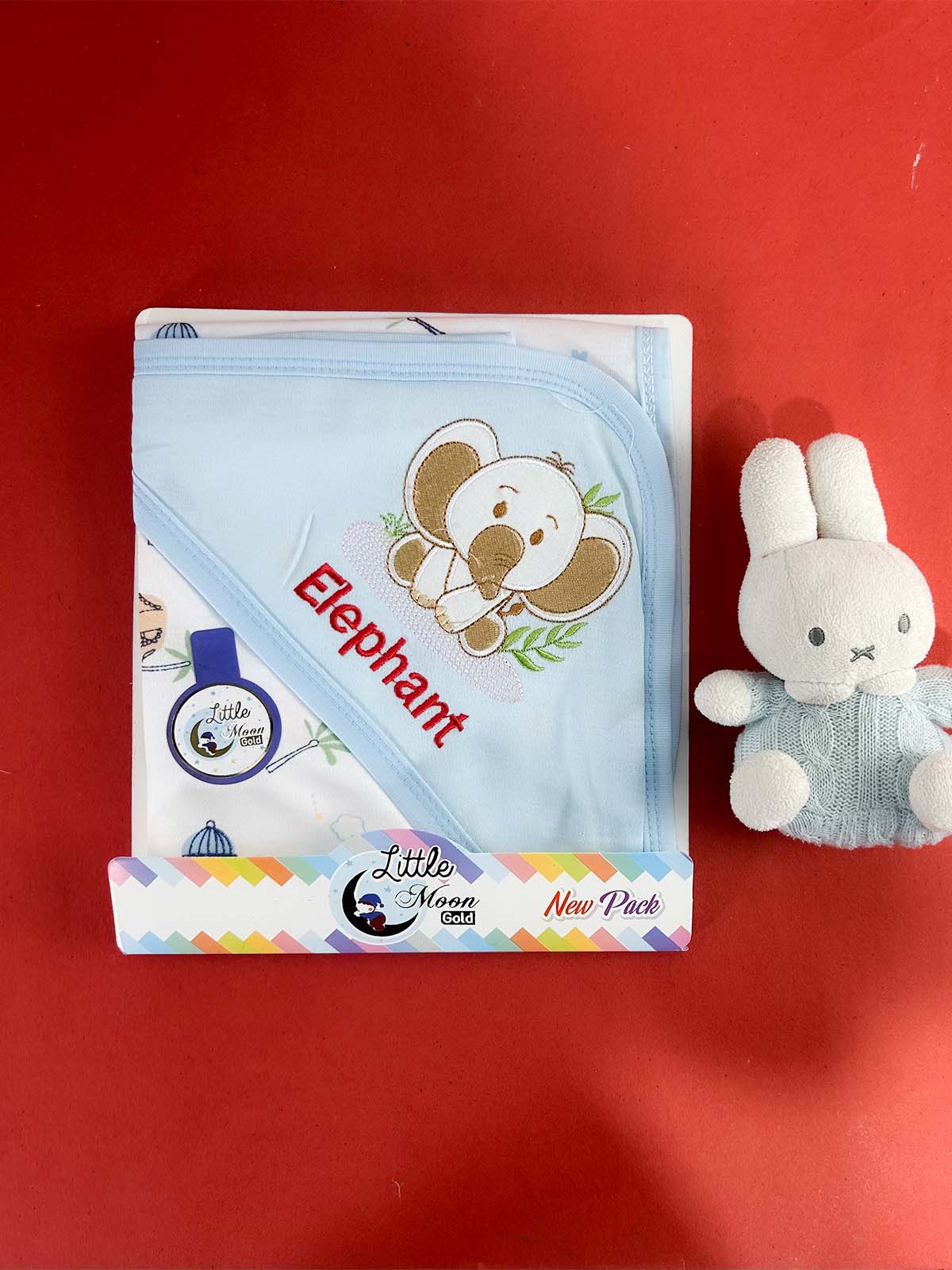 Elephant Blue Wrapping Sheet for Newborn NWS73