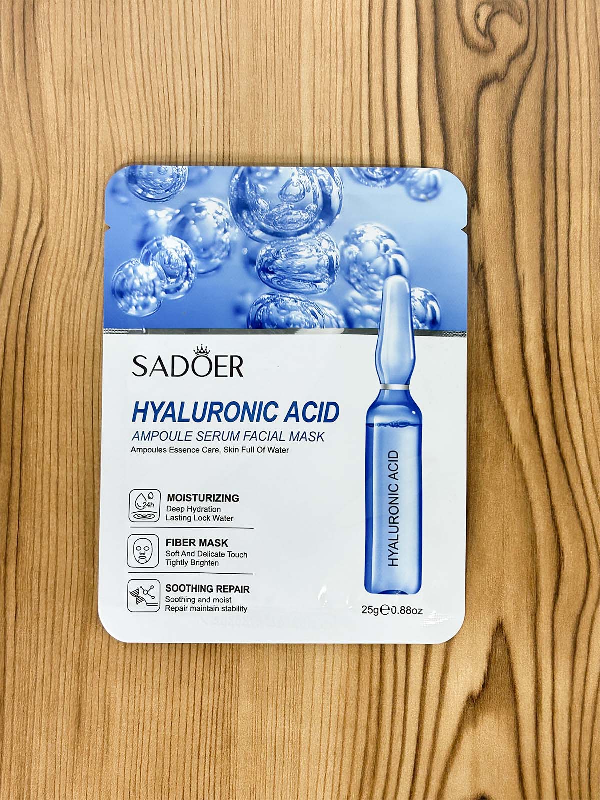 Pack of 3 Green Tea, Strawberry &Hyaluronic Acid Facial Sheet Mask C66