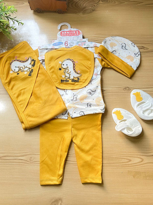 0Mth - 3Mth Mustard 6Pcs Gift Set For Newborn HG NBGS360