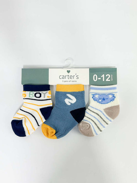 0 Mth - 6 Mth Pack Of 3 Socks for Newborn NB38