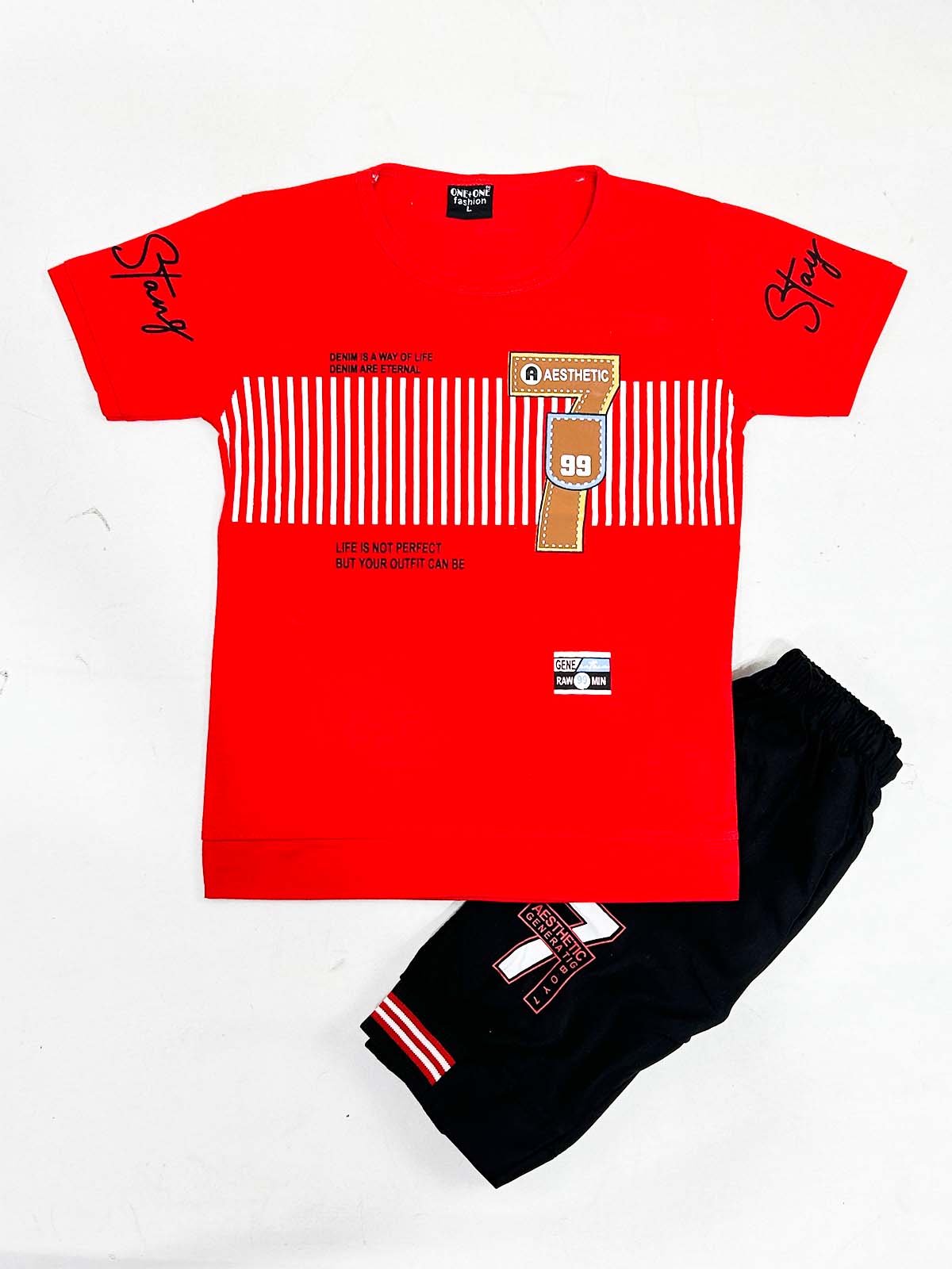 1Yr - 4Yrs 7 Red Suit For Kids OP BS694