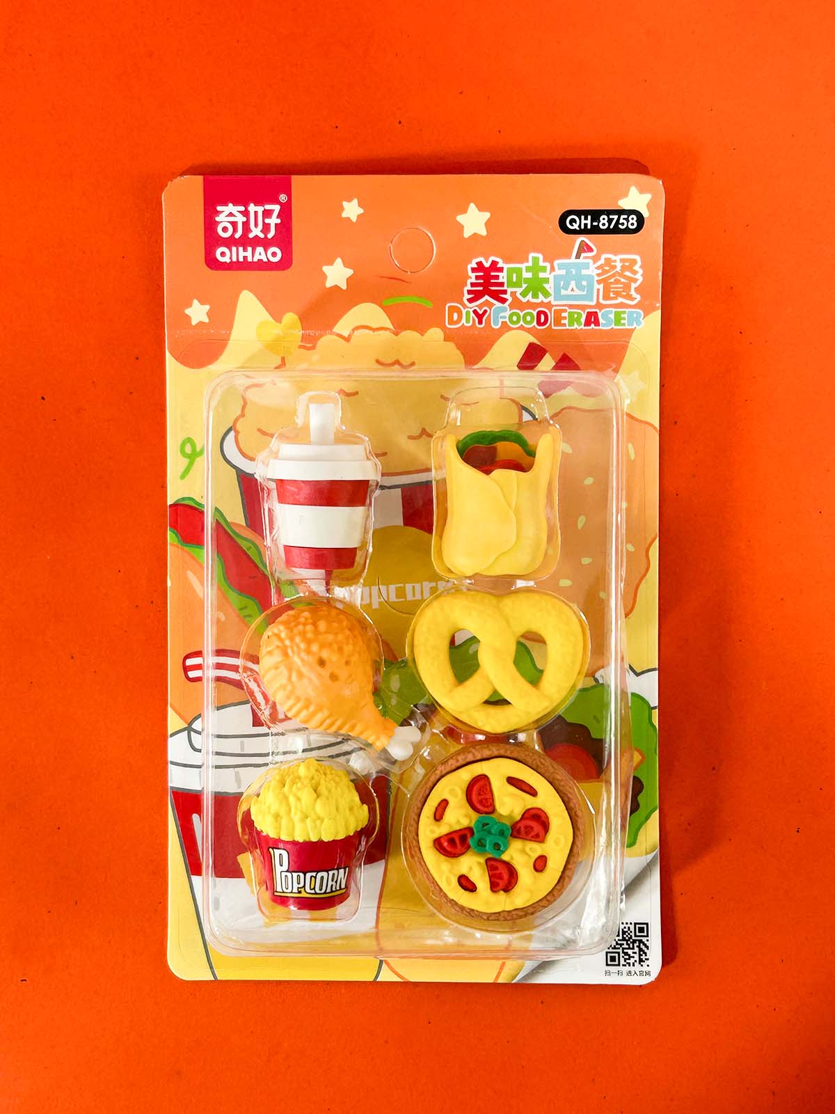 Pack Of 6 Food DIY Eraser PB224