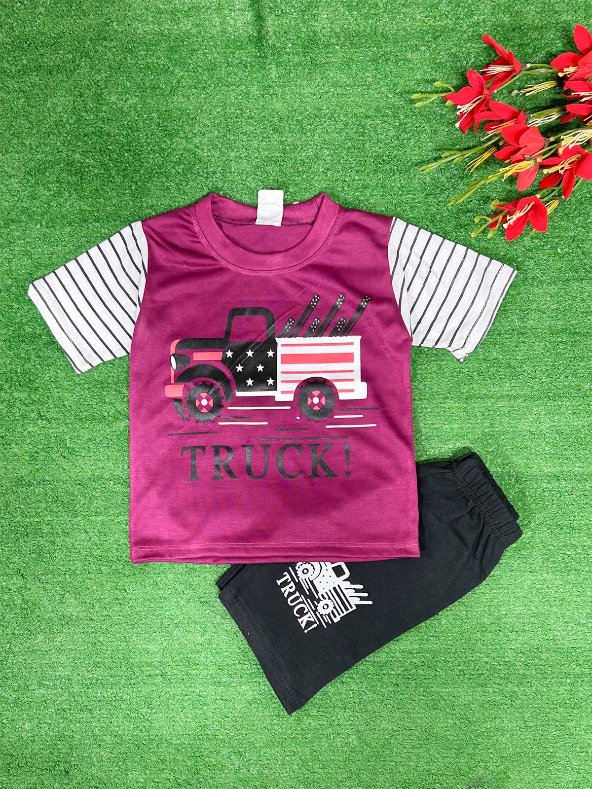 1Yr - 4Yrs Truck Purple Suit For Kids RG BS587