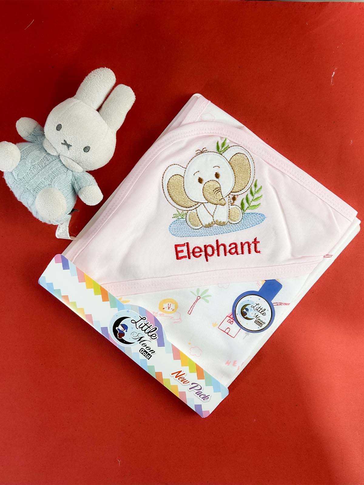 Elephant Pink Wrapping Sheet for Newborn NWS74