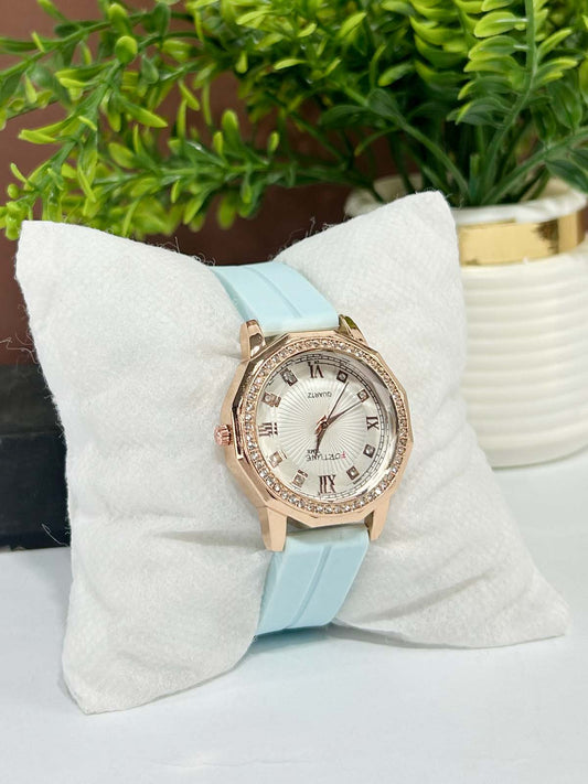 Blue Stylish Wrist Watch for Women WW104